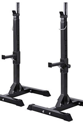 Yaheetech-Pair-of-Adjustable-Standard-Solid-Steel-Squat-Stands-Barbell-Free-Press-Bench-0