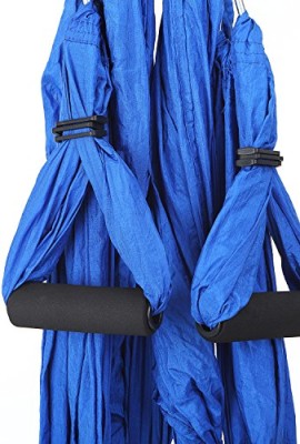 YahillTM-Deluxe-25-Yards-Elastic-Decompression-Inversion-Therapy-Anti-Gravity-Yoga-Swing-Aerial-Yoga-Hammock-Flying-Yoga-Strap-Yoga-Trapeze-Yoga-Sling-Capable-of-2000-Lb-Blue-0-1